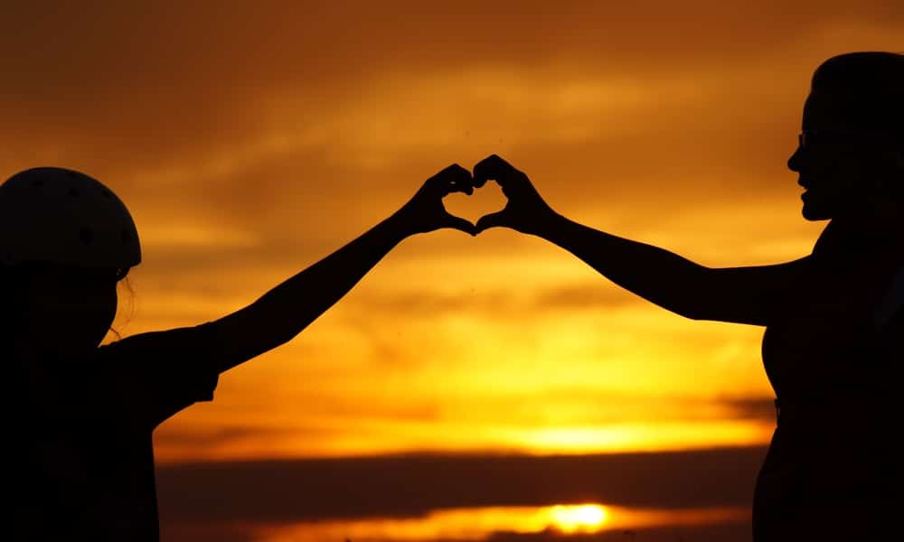 hands heart sunset hands heart sunset